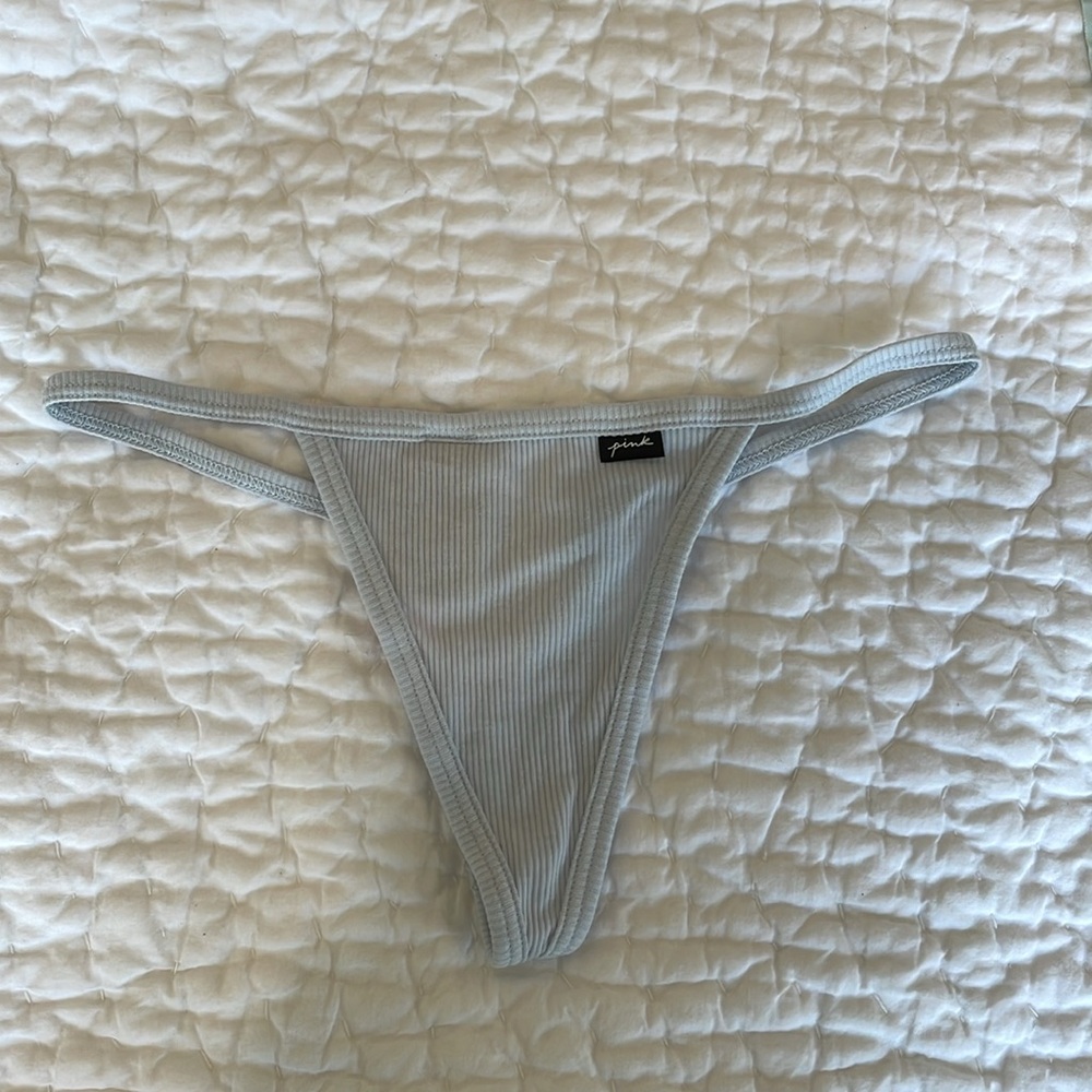 Ribbed Pink Thong